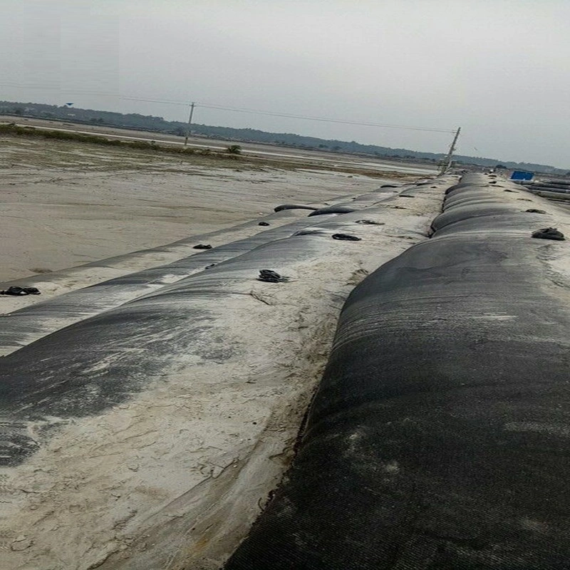 Geotextile tubes are made of geosynthetics with high attractiveness and permeability and are reinforced by mud dewatering applications (solid and liquid separation). Extract from the bagged geotextile and fill with sand / soil. Especially in coastal areas, this will protect beaches from ocean erosion.